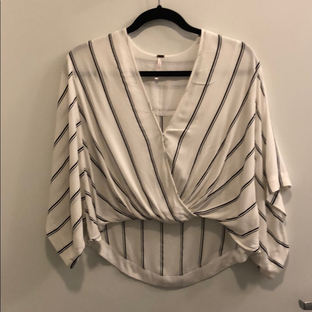 Free people blue/black and white striped tunic